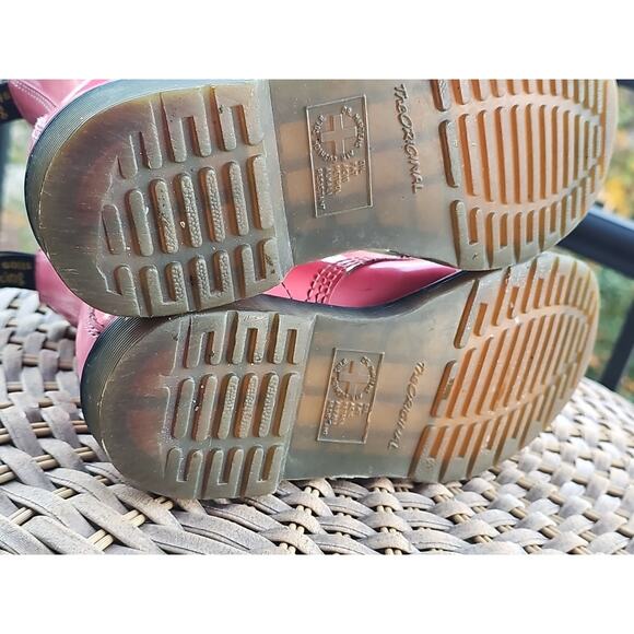 Dr Martens Combat Boots Bubblegum Pink Patent Leather 1460 Women’s 6 US 37 EU - Picture 9 of 11